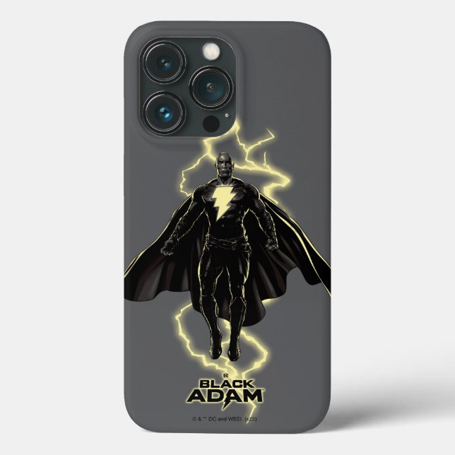 Black Adam Lightning Silhouette Graphic Case-Mate iPhone Hülle (Rückseite)
