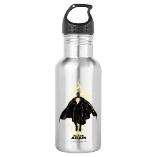 Black Adam Lightning Silhouette Graphic Edelstahlflasche