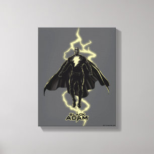 Black Adam Lightning Silhouette Graphic Leinwanddruck