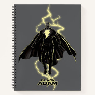 Black Adam Lightning Silhouette Graphic Notizbuch