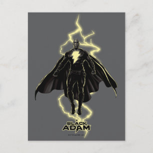 Black Adam Lightning Silhouette Graphic Postkarte