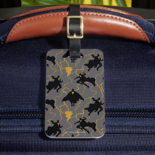 Black Adam Lightning Silhouette Pattern Gepäckanhänger