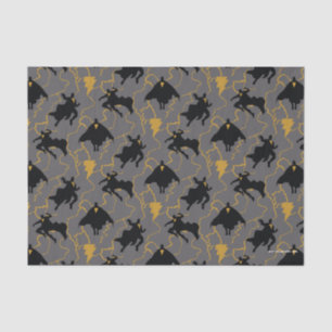 Black Adam Lightning Silhouette Pattern Seidenpapier