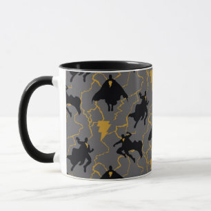Black Adam Lightning Silhouette Pattern Tasse