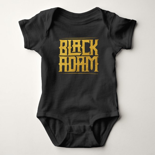 Black Adam Stacked Name Graphic Baby Strampler (Vorderseite)