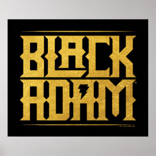 Black Adam Stacks Name Graphic Poster