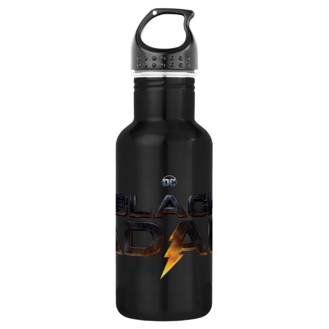 Black Adam Theatrical Logo Edelstahlflasche (Vorderseite)