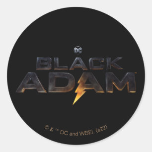 Black Adam Theatrical Logo Runder Aufkleber