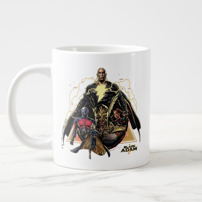 Black Adam Triangular Group Graphic Jumbo-Tasse (Links)
