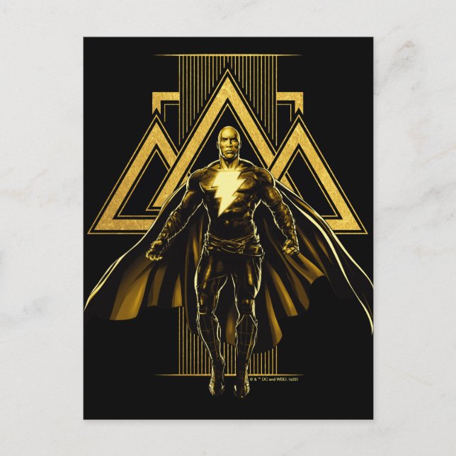 Black Adam Triangular Pillar Graphic Postkarte (Vorderseite)
