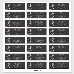 Black Address Labels