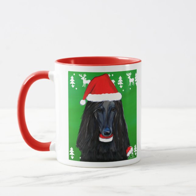 Black Afghan Hound Tasse (Links)