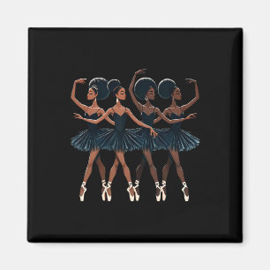 Black African American Ballerina Ballerina Tanz Da Magnet