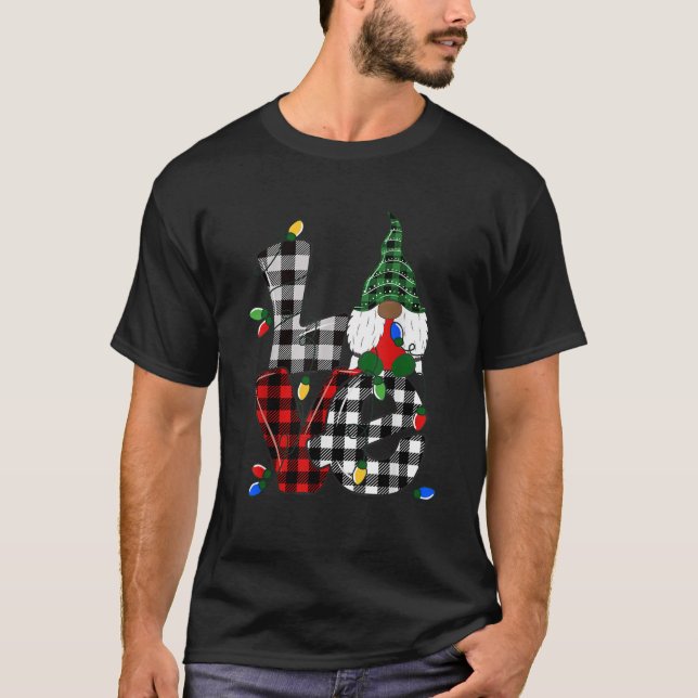 Black African American Gnome Weihnachtsjamas 202 T-Shirt (Vorderseite)