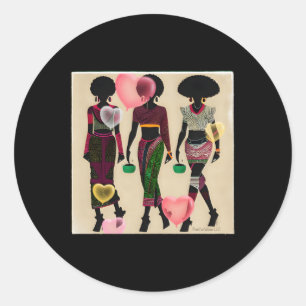 Black African-American Liebe He Panfurware Llc Runder Aufkleber