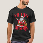 Black African American Santa Claus Christmas T Shi T-Shirt<br><div class="desc">Black African American Santa Claus Weihnachts-T-Shirt</div>
