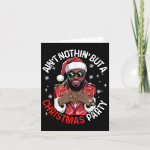 Black African American Santa Claus Weihnachten Paj Karte