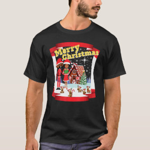 Black African American Santa und Mr. und Mrs. Clau T-Shirt