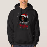 Black African Girl American Santa Christmas Melani Hoodie<br><div class="desc">Black African Girl American Santa Christmas Melanin</div>