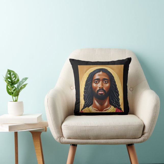 Black African Jesus Christ Religious Art Kissen (Stuhl )