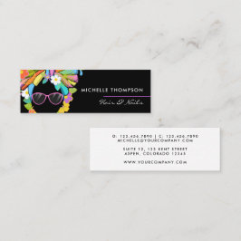 Black African Woman Square Business Card Mini Visitenkarte