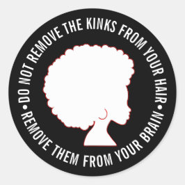 BLACK AFRO HAIR Inspiration Marcus Garvey Zitat Runder Aufkleber