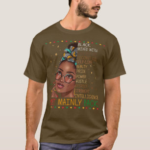 Black Afro Melanin Girl Schwarze Geschichte Monat T-Shirt