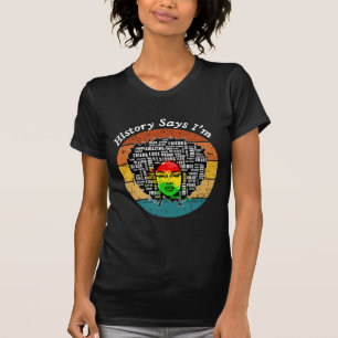 Black Afro Melanin Girl Schwarze Geschichte Monat T-Shirt