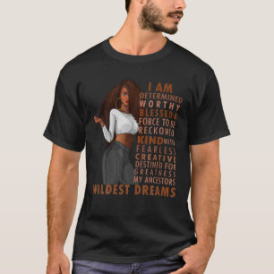 Black Afro Melanin Girl Schwarze Geschichte Monat T-Shirt