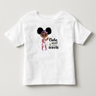 Black Afro Puffs Sassy Girl Cute Smart Dramatic  Kleinkind T-shirt