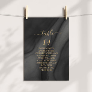 Black Agat & Gold Calligraphy Seekarten Einladung