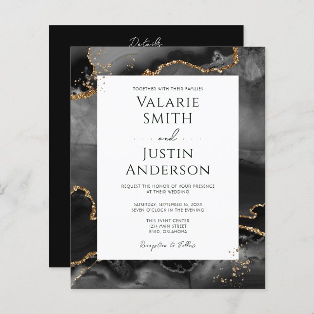Black Agate Budget Wedding All in One (Vorne/Hinten)