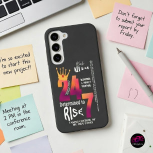 Black All Day 24/7 Slogan Graphic Samsung Galaxy Hülle