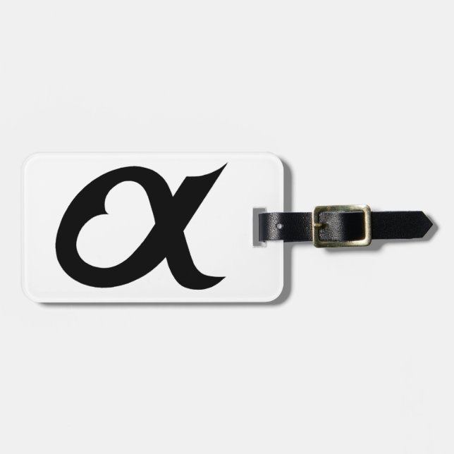 Black Alpheart Gepäckanhänger (Vorderseite horizontal)