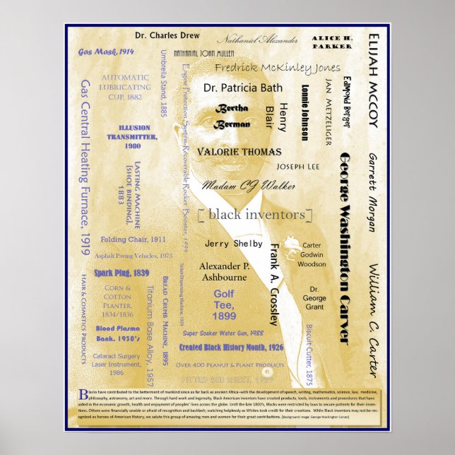 Black American Inventars Poster I (Vorne)