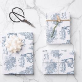 Black American Toile De Jouy - afrozentrische Kuns Geschenkpapier Set