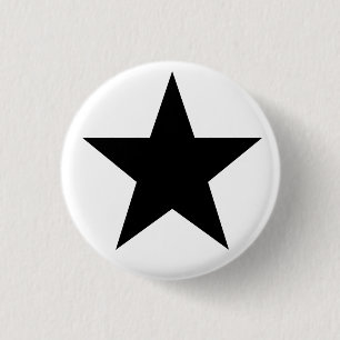 Black Anarchy Star (klassisch) Button