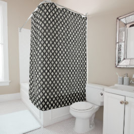 Black and Beige Shower Curtain Duschvorhang