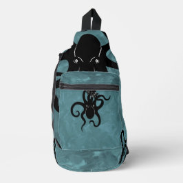 Black and Blue Kraken aus Deep Design Crossbody Bag
