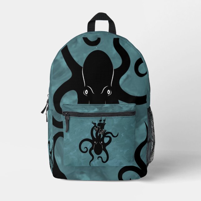 Black and Blue Kraken aus den Tiefen Bedruckter Rucksack (Vorderseite)