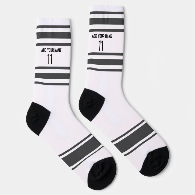 Black and blue & orange - Name Number Socks Socken (Rechts)