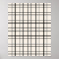 Black and Cream White Gingham