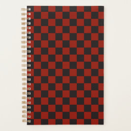 Black and Deep red checkerboard pattern Planer