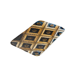 Black and Gold Architektur Badematte