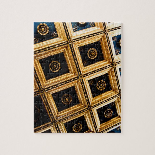 Black and Gold Architektur Puzzle (Vertikal)