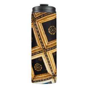 Black and Gold Architektur Thermosbecher