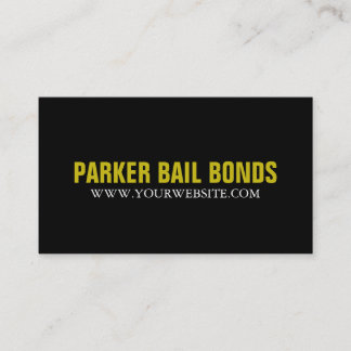 Black and Gold Bail Bail Bonds Company Visitenkarte