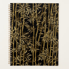Black and Gold Bamboo Chiyogami Planner Planer