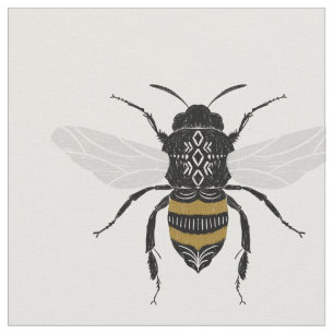 Black and Gold Bee Stoff