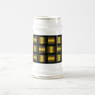 Black and Gold Beer Stein Bierglas